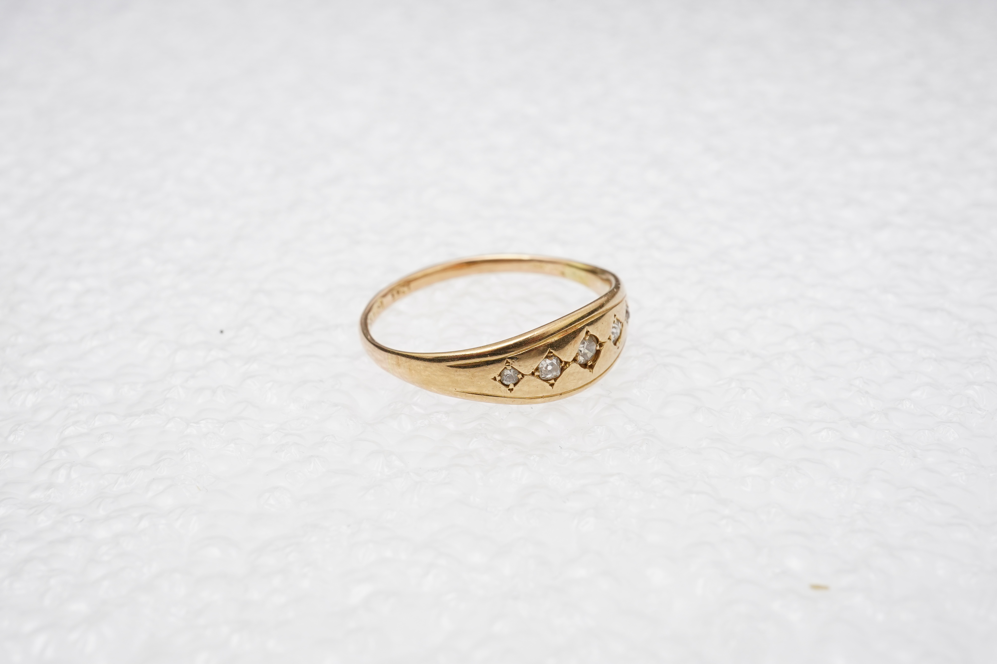 A diamond five-stone ring, early 20th century